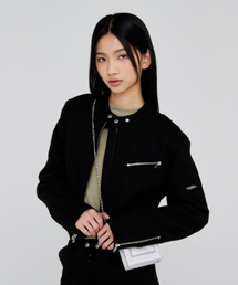 Opening Project（オープニングプロジェクト）の「W Biker Jersey Jacket - Black（その他アウター）」