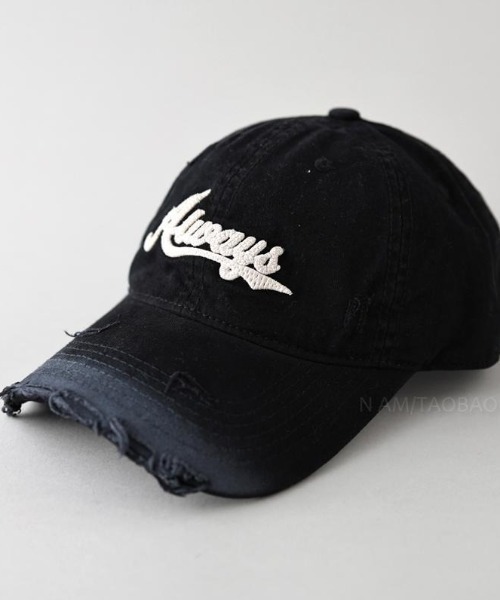 lilful(リルフル)の「【26年春夏新作】ダメージ加工 グラデーションデザインキャップ(キャップ・レディース・レッド/ピンク/ブラウン/ブラック/ブルー・F)」の19枚目の写真