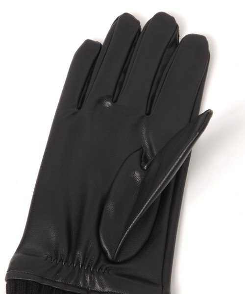 BAYFLOW(ベイフロー)の「PUレザーベーシックグローブ(手袋・メンズ・ブラック/ブラウン・FREE)」の5枚目の写真