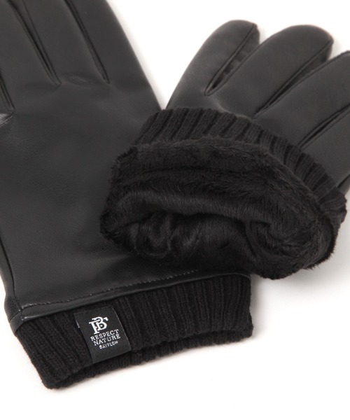 BAYFLOW(ベイフロー)の「PUレザーベーシックグローブ(手袋・メンズ・ブラック/ブラウン・FREE)」の7枚目の写真