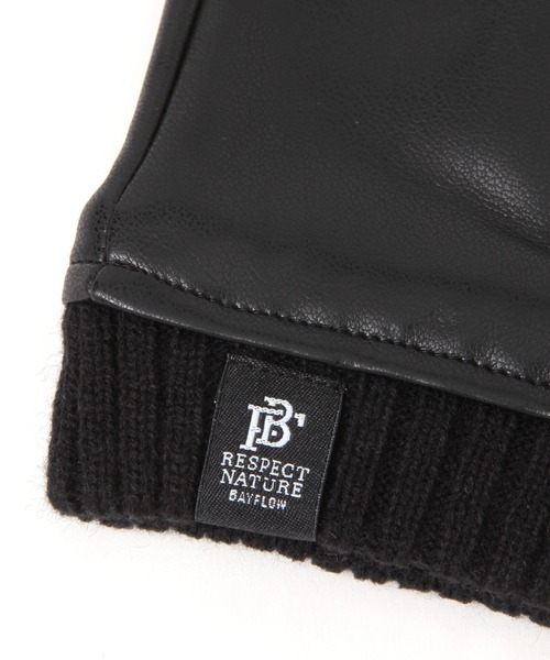 BAYFLOW(ベイフロー)の「PUレザーベーシックグローブ(手袋・メンズ・ブラック/ブラウン・FREE)」の8枚目の写真