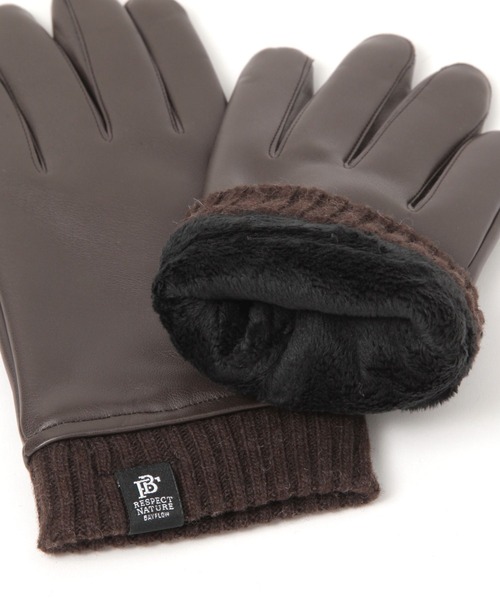 BAYFLOW(ベイフロー)の「PUレザーベーシックグローブ(手袋・メンズ・ブラック/ブラウン・FREE)」の10枚目の写真