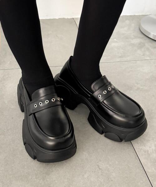 WEGO（ウィゴー）の「WEGO/2wayリボン厚底ローファー（ローファー・レディース・ブラック・LARGE/MEDIUM/SMALL）」の10枚目の写真