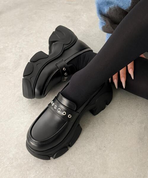 WEGO（ウィゴー）の「WEGO/2wayリボン厚底ローファー（ローファー・レディース・ブラック・LARGE/MEDIUM/SMALL）」の11枚目の写真