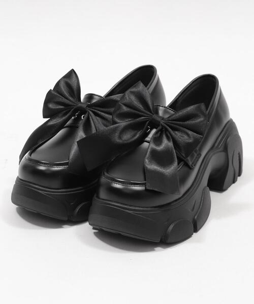 WEGO（ウィゴー）の「WEGO/2wayリボン厚底ローファー（ローファー・レディース・ブラック・LARGE/MEDIUM/SMALL）」の13枚目の写真