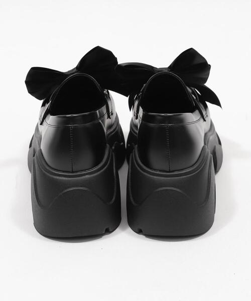 WEGO（ウィゴー）の「WEGO/2wayリボン厚底ローファー（ローファー・レディース・ブラック・LARGE/MEDIUM/SMALL）」の3枚目の写真