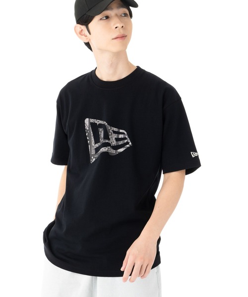 NEW ERA(ニューエラ)の「ニューエラ 半袖Tシャツ フラッグロゴ ラバープリント(Tシャツ/カットソー・メンズ・ブラック/ホワイト・L/M/S/XXL/XL)」の22枚目の写真