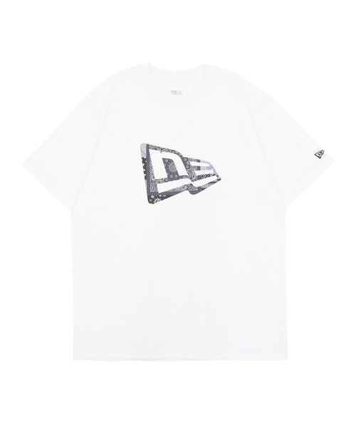 NEW ERA(ニューエラ)の「ニューエラ 半袖Tシャツ フラッグロゴ ラバープリント(Tシャツ/カットソー・メンズ・ブラック/ホワイト・L/M/S/XXL/XL)」の13枚目の写真