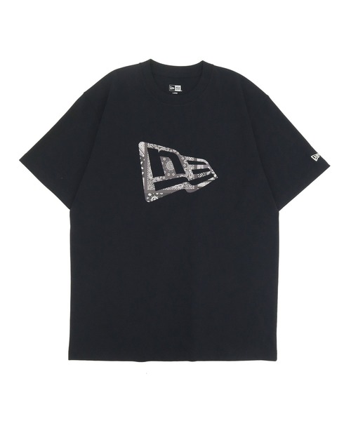 NEW ERA(ニューエラ)の「ニューエラ 半袖Tシャツ フラッグロゴ ラバープリント(Tシャツ/カットソー・メンズ・ブラック/ホワイト・L/M/S/XXL/XL)」の5枚目の写真