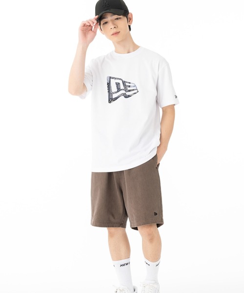 NEW ERA(ニューエラ)の「ニューエラ 半袖Tシャツ フラッグロゴ ラバープリント(Tシャツ/カットソー・メンズ・ブラック/ホワイト・L/M/S/XXL/XL)」の12枚目の写真