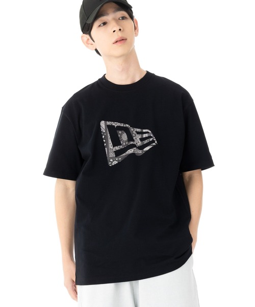 NEW ERA(ニューエラ)の「ニューエラ 半袖Tシャツ フラッグロゴ ラバープリント(Tシャツ/カットソー・メンズ・ブラック/ホワイト・L/M/S/XXL/XL)」の21枚目の写真