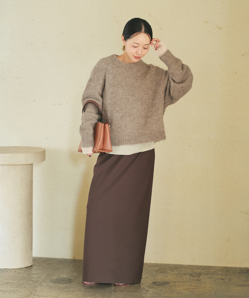 plage(プラージュ)の「mohair mix YOU ニット(ニット/セーター・レディース・ホワイト/ピンク/ベージュ/チャコールグレー・FREE)」の7枚目の写真