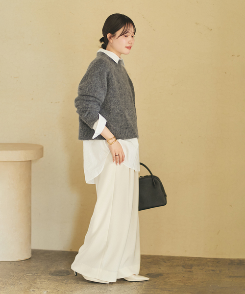 plage(プラージュ)の「mohair mix YOU ニット(ニット/セーター・レディース・ホワイト/ピンク/ベージュ/チャコールグレー・FREE)」の11枚目の写真