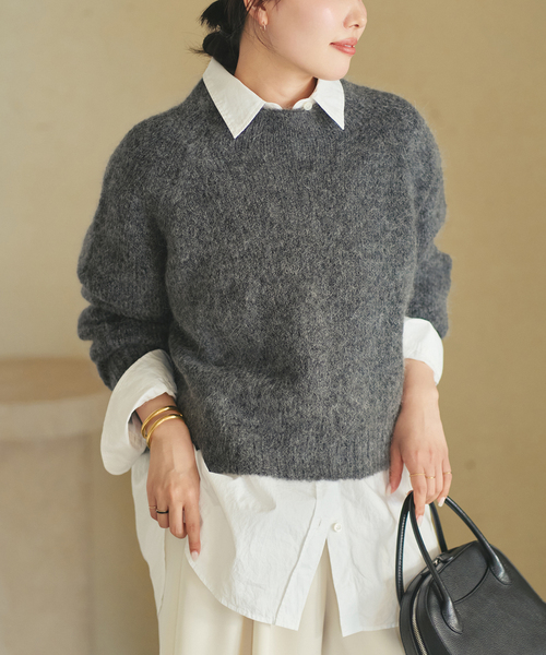 今期一回着用⭐︎プラージュplage mohair mix YOU ニット グレー プラージュ Plage mohair mix YOU ニット （グレー） - ファッション