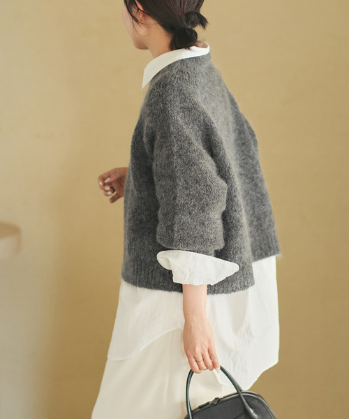 plage(プラージュ)の「mohair mix YOU ニット(ニット/セーター・レディース・ホワイト/ピンク/ベージュ/チャコールグレー・FREE)」の14枚目の写真