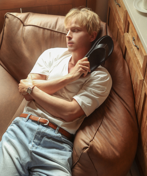 DIFFERSHOE(ディファーシュー)の「男性ステアレザーフリップフロップサンダル5CM(サンダル・メンズ・ブラック・25cm/28cm/26cm/27cm)」の6枚目の写真