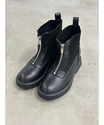 Emma Taylor（エマテイラー）の「再入荷！【+3ｃｍ】フロントジップリブチェルシーブーツ（ブーツ）」