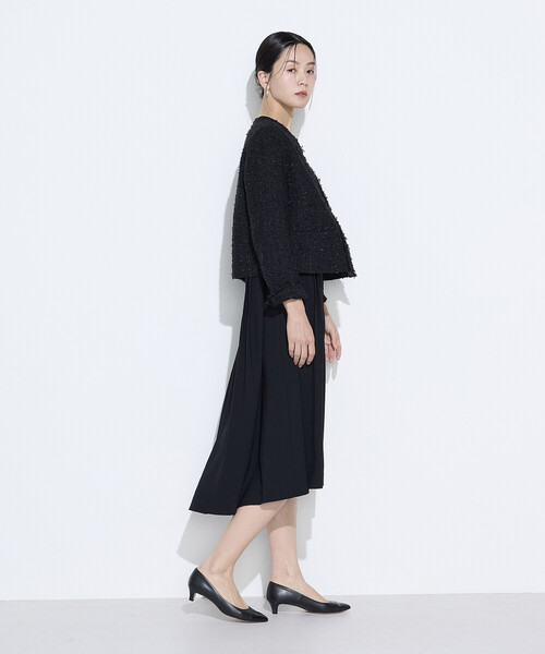 K.T KIYOKO TAKASE（キヨコタカセ）の「セレモニーツイード ノーカラージャケット（ノーカラージャケット・レディース・ベージュ/ネイビー・9号/11号）」の20枚目の写真