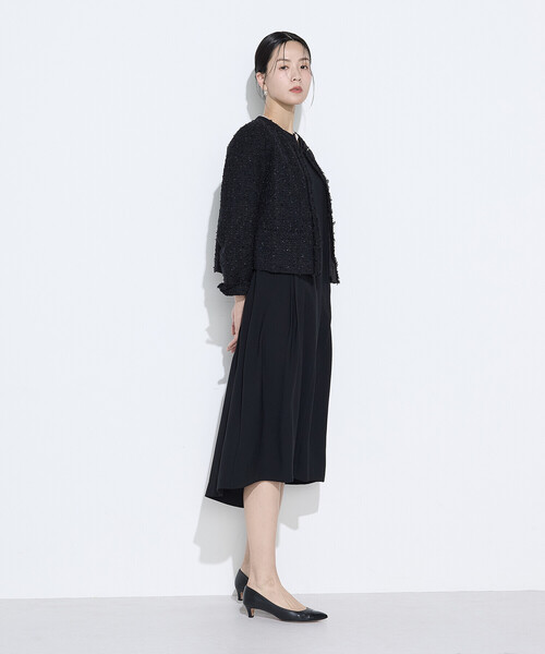K.T KIYOKO TAKASE（キヨコタカセ）の「セレモニーツイード ノーカラージャケット（ノーカラージャケット・レディース・ベージュ/ネイビー・9号/11号）」の21枚目の写真