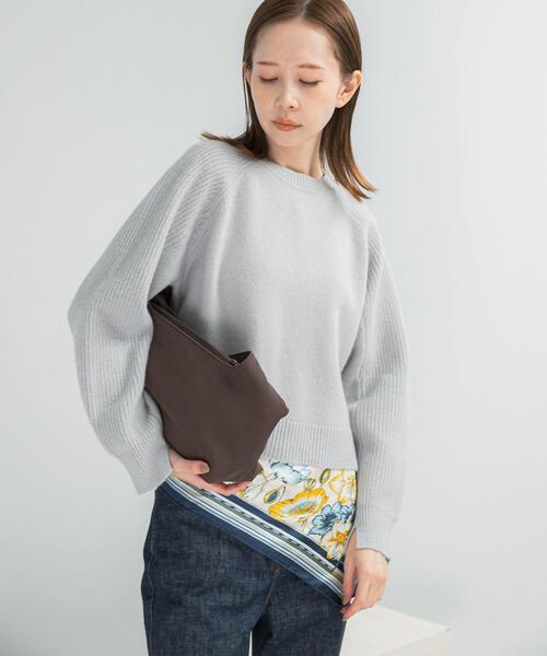 URBAN RESEARCH ROSSO WOMEN(アーバンリサーチ ロッソ)の「スーパーファインラムズウールショートニット(ニット/セーター・レディース・オフホワイト/レッド/ライトグレー/ブラック・FREE)」の13枚目の写真