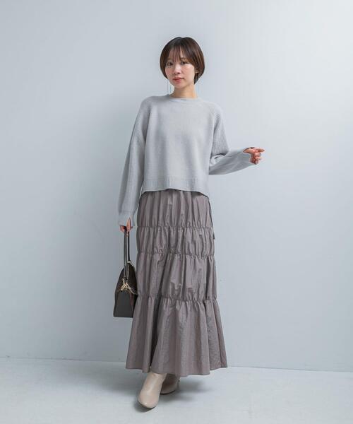 URBAN RESEARCH ROSSO WOMEN(アーバンリサーチ ロッソ)の「スーパーファインラムズウールショートニット(ニット/セーター・レディース・オフホワイト/レッド/ライトグレー/ブラック・FREE)」の19枚目の写真