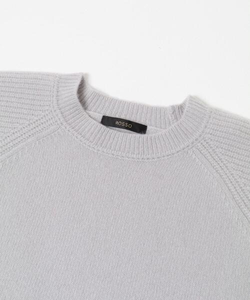 URBAN RESEARCH ROSSO WOMEN（アーバンリサーチ　ロッソ）の「スーパーファインラムズウールショートニット（ニット/セーター・レディース・オフホワイト/レッド/ライトグレー/ブラック・FREE）」の5枚目の写真