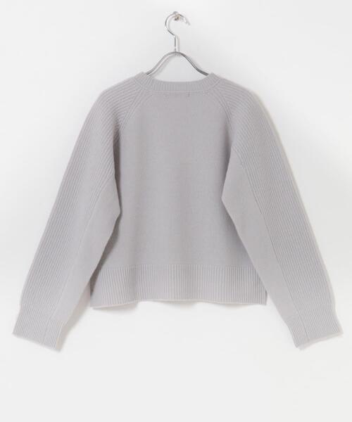 URBAN RESEARCH ROSSO WOMEN（アーバンリサーチ　ロッソ）の「スーパーファインラムズウールショートニット（ニット/セーター・レディース・オフホワイト/レッド/ライトグレー/ブラック・FREE）」の7枚目の写真