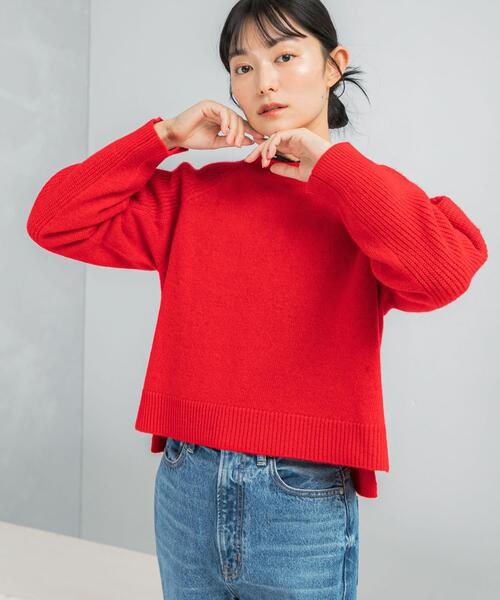 【NEW】アーバンリサーチ ロッソ（URBAN RESEARCH ROSSO）/スーパーファインラムズウールショートニット セール】スーパーファインラムズウールショートニット（ニット