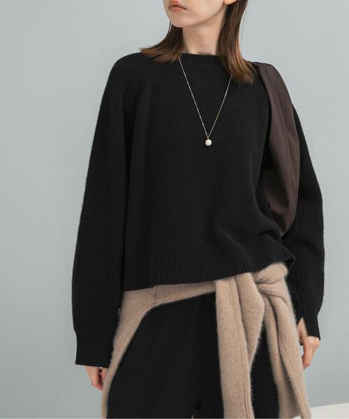 URBAN RESEARCH ROSSO WOMEN（アーバンリサーチ　ロッソ）の「スーパーファインラムズウールショートニット（ニット/セーター・レディース・オフホワイト/レッド/ライトグレー/ブラック・FREE）」の20枚目の写真