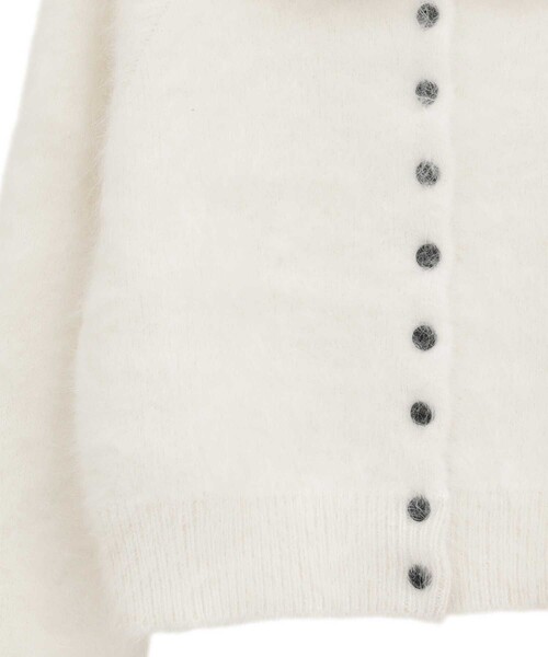 CLANE ショートニットカーディガン CLANE/クラネ】ANGORA SHORT KNIT CARDIGAN/アンゴラショートニット