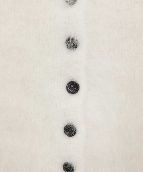 CLANE（クラネ）の「【CLANE/クラネ】ANGORA SHORT KNIT CARDIGAN/アンゴラショートニットカーディガン（カーディガン/ボレロ・レディース・ブルー/アイボリー・1/2）」の7枚目の写真