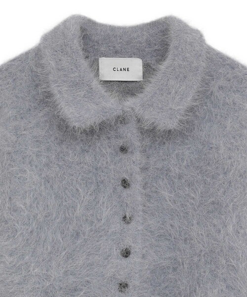 CLANE（クラネ）の「【CLANE/クラネ】ANGORA SHORT KNIT CARDIGAN/アンゴラショートニットカーディガン（カーディガン/ボレロ・レディース・ブルー/アイボリー・1/2）」の10枚目の写真