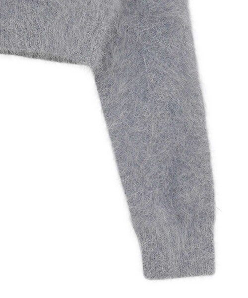 CLANE（クラネ）の「【CLANE/クラネ】ANGORA SHORT KNIT CARDIGAN/アンゴラショートニットカーディガン（カーディガン/ボレロ・レディース・ブルー/アイボリー・1/2）」の11枚目の写真