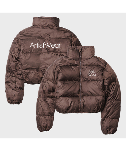 ARTISTWEAR（アーティストウェア）の「[2COLORS] モノタイププファークロップショートパディングジャケット（ダウンジャケット/コート・レディース・ブラック/ブラウン・SMALL/MEDIUM）」の2枚目の写真