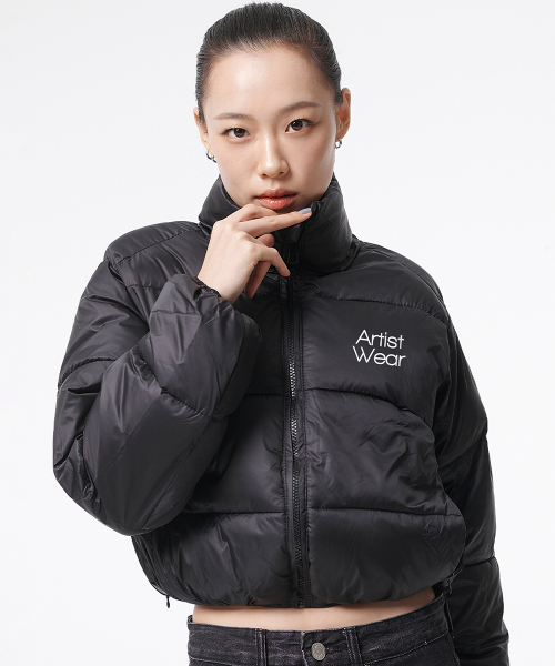 ARTISTWEAR（アーティストウェア）の「[2COLORS] モノタイププファークロップショートパディングジャケット（ダウンジャケット/コート・レディース・ブラック/ブラウン・SMALL/MEDIUM）」の5枚目の写真