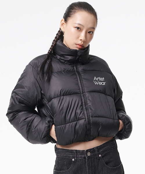 ARTISTWEAR（アーティストウェア）の「[2COLORS] モノタイププファークロップショートパディングジャケット（ダウンジャケット/コート・レディース・ブラック/ブラウン・SMALL/MEDIUM）」の6枚目の写真
