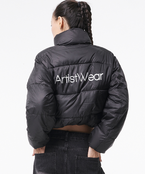 ARTISTWEAR（アーティストウェア）の「[2COLORS] モノタイププファークロップショートパディングジャケット（ダウンジャケット/コート・レディース・ブラック/ブラウン・SMALL/MEDIUM）」の7枚目の写真