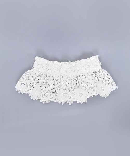 Narcissus（ナルシス）の「レースペプラムベルト/フラワーレース（ベルト・レディース・ブラック/ホワイト・FREE）」の6枚目の写真