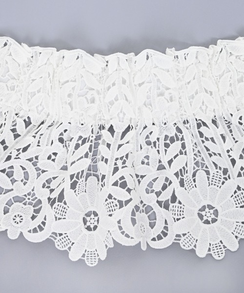 Narcissus（ナルシス）の「レースペプラムベルト/フラワーレース（ベルト・レディース・ブラック/ホワイト・FREE）」の7枚目の写真