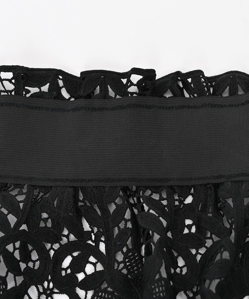 Narcissus（ナルシス）の「レースペプラムベルト/フラワーレース（ベルト・レディース・ブラック/ホワイト・FREE）」の10枚目の写真