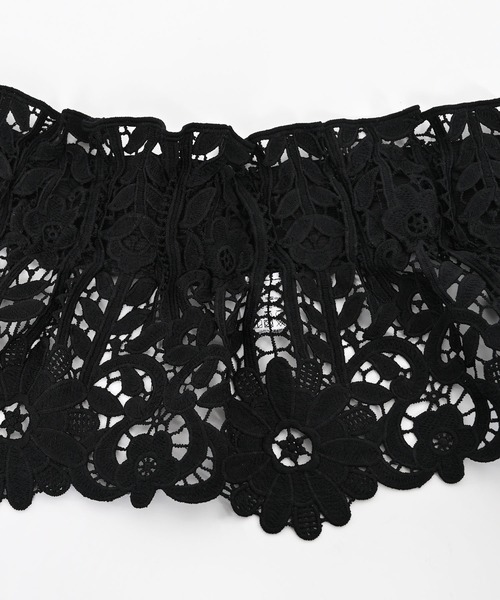 Narcissus（ナルシス）の「レースペプラムベルト/フラワーレース（ベルト・レディース・ブラック/ホワイト・FREE）」の11枚目の写真