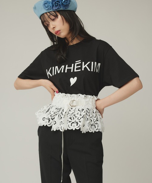 Narcissus（ナルシス）の「レースペプラムベルト/フラワーレース（ベルト・レディース・ブラック/ホワイト・FREE）」の3枚目の写真