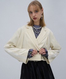 HARE | ジャガードラインショートジャケット(HARE)(テーラードジャケット)