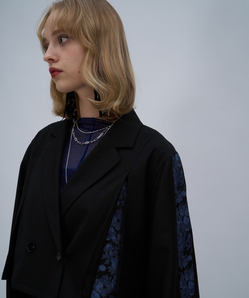 HARE（ハレ）の「ジャガードラインショートジャケット(HARE)（テーラードジャケット・レディース・オフホワイト/ブラック・FREE）」の15枚目の写真