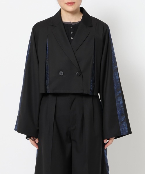 HARE（ハレ）の「ジャガードラインショートジャケット(HARE)（テーラードジャケット・レディース・オフホワイト/ブラック・FREE）」の16枚目の写真