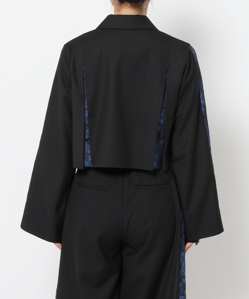 HARE（ハレ）の「ジャガードラインショートジャケット(HARE)（テーラードジャケット・レディース・オフホワイト/ブラック・FREE）」の18枚目の写真