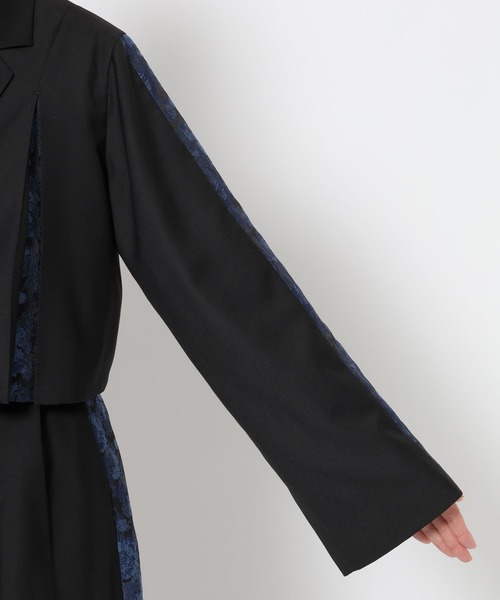 HARE（ハレ）の「ジャガードラインショートジャケット(HARE)（テーラードジャケット・レディース・オフホワイト/ブラック・FREE）」の20枚目の写真