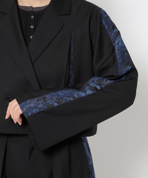 HARE（ハレ）の「ジャガードラインショートジャケット(HARE)（テーラードジャケット・レディース・オフホワイト/ブラック・FREE）」の21枚目の写真