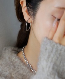 HUG.U（ハグユー）の「【 金属アレルギー対応 】 サージカルステンレス フープイヤーカフ（イヤーカフ）」