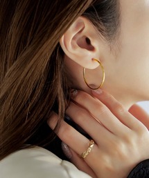 HUG.U（ハグユー）の「【 金属アレルギー対応 】 サージカルステンレス フープイヤーカフ（イヤーカフ）」